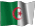 Small animated Algerian flag clip art for a white background