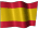 Small animated Spanish flag clip art for a white background